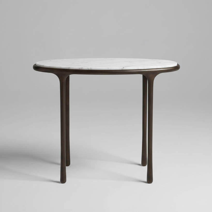 ATA MARBLE TOP ACCENT TABLE