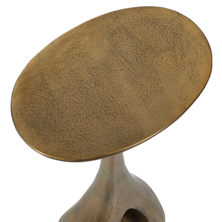 TOLSTOY BRASS ALUMINUM ACCENT TABLE