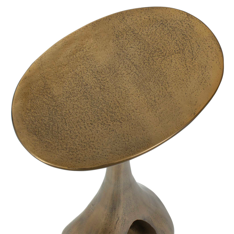 TOLSTOY BRASS ALUMINUM ACCENT TABLE