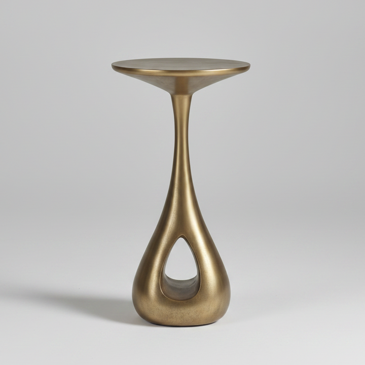 TOLSTOY BRASS ALUMINUM ACCENT TABLE