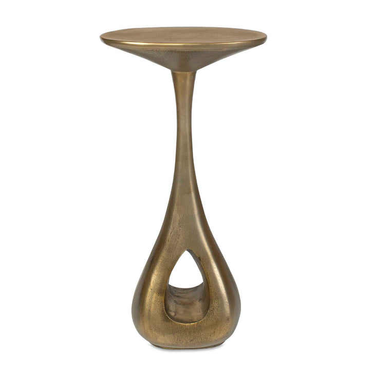 TOLSTOY BRASS ALUMINUM ACCENT TABLE