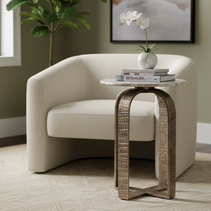 WARNER INDOOR-OUTDOOR SIDE TABLE