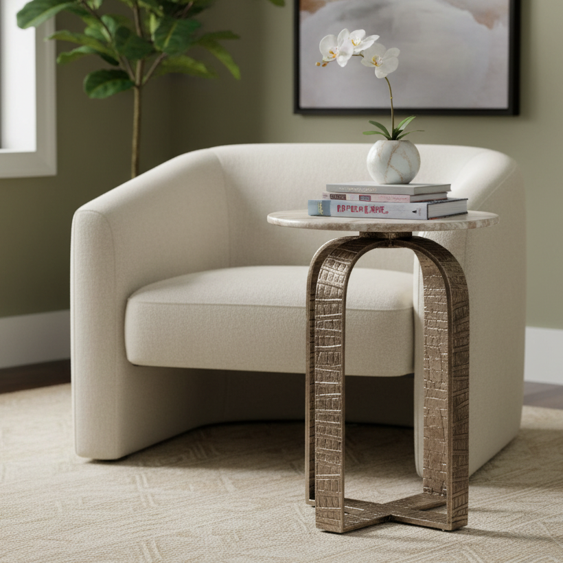 WARNER INDOOR-OUTDOOR SIDE TABLE