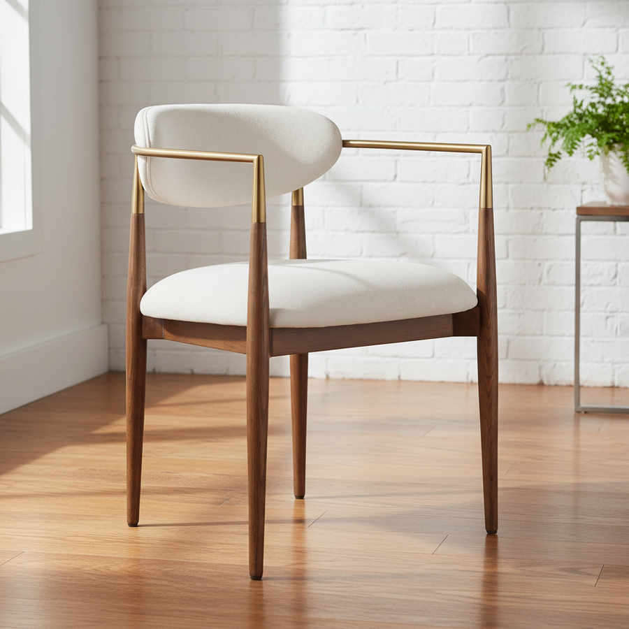 MOXIE WALNUT DINING ARM CHAIR