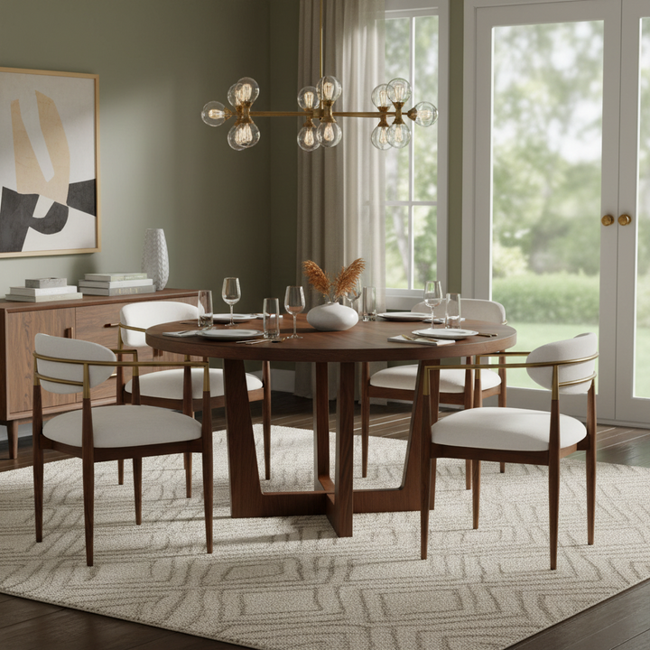 MOXIE WALNUT DINING ARM CHAIR