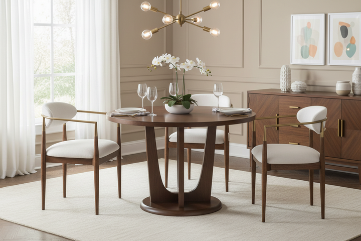 MOXIE WALNUT DINING ARM CHAIR
