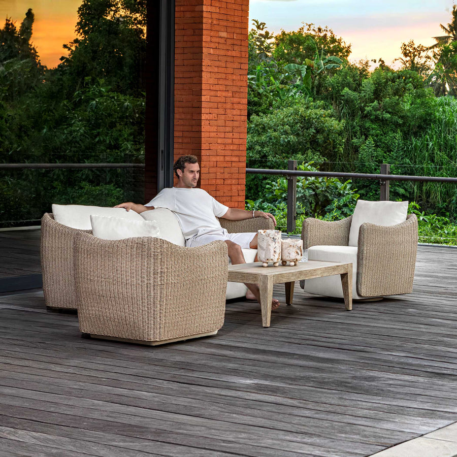 SUNSET WICKER OUTDOOR SOFA
