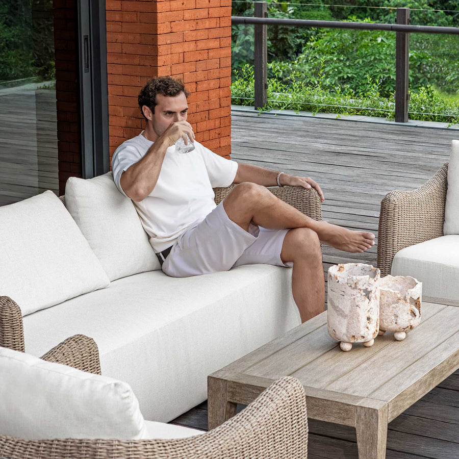 SUNSET WICKER OUTDOOR SOFA