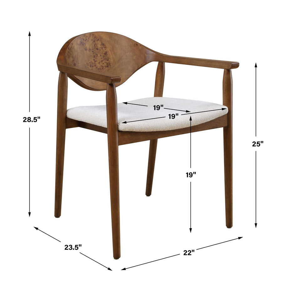 AUGUSTA BURL DINING CHAIR