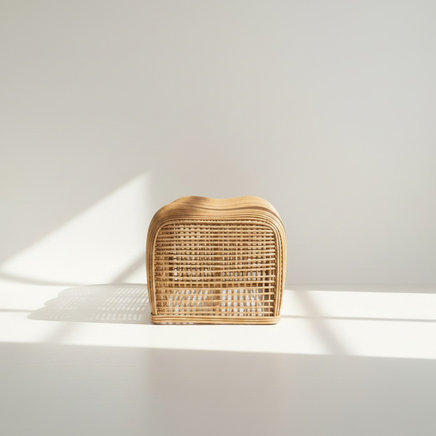 TINO SCULPTED RATTAN BENCH