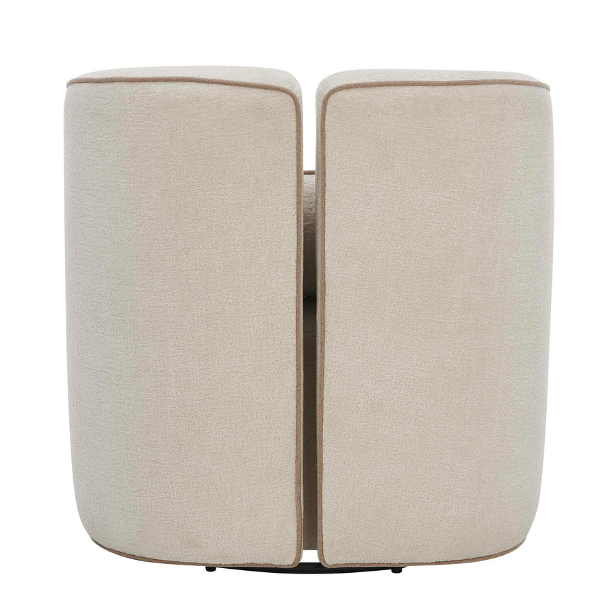 VEGA ECRU CHENILLE SWIVEL CHAIR