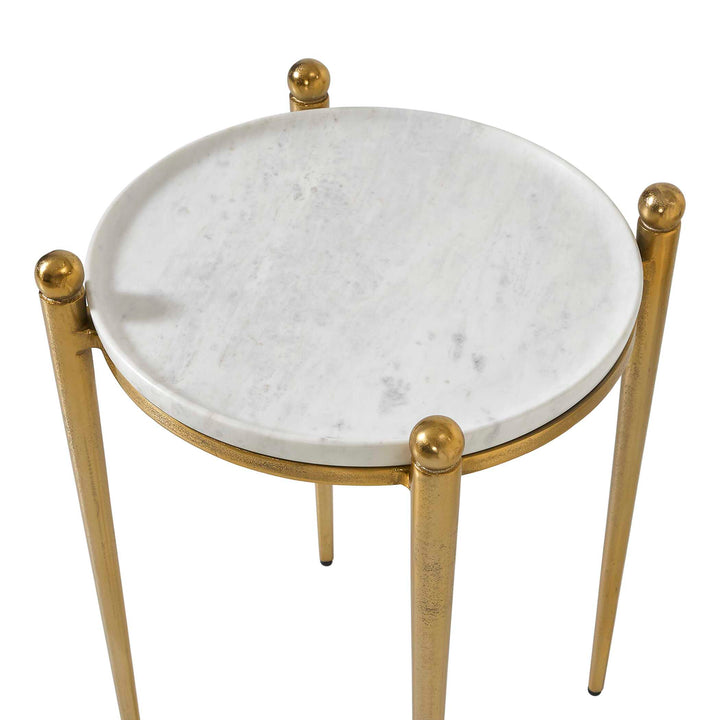 NAHUNTA ANTIQUE BRASS ACCENT TABLE