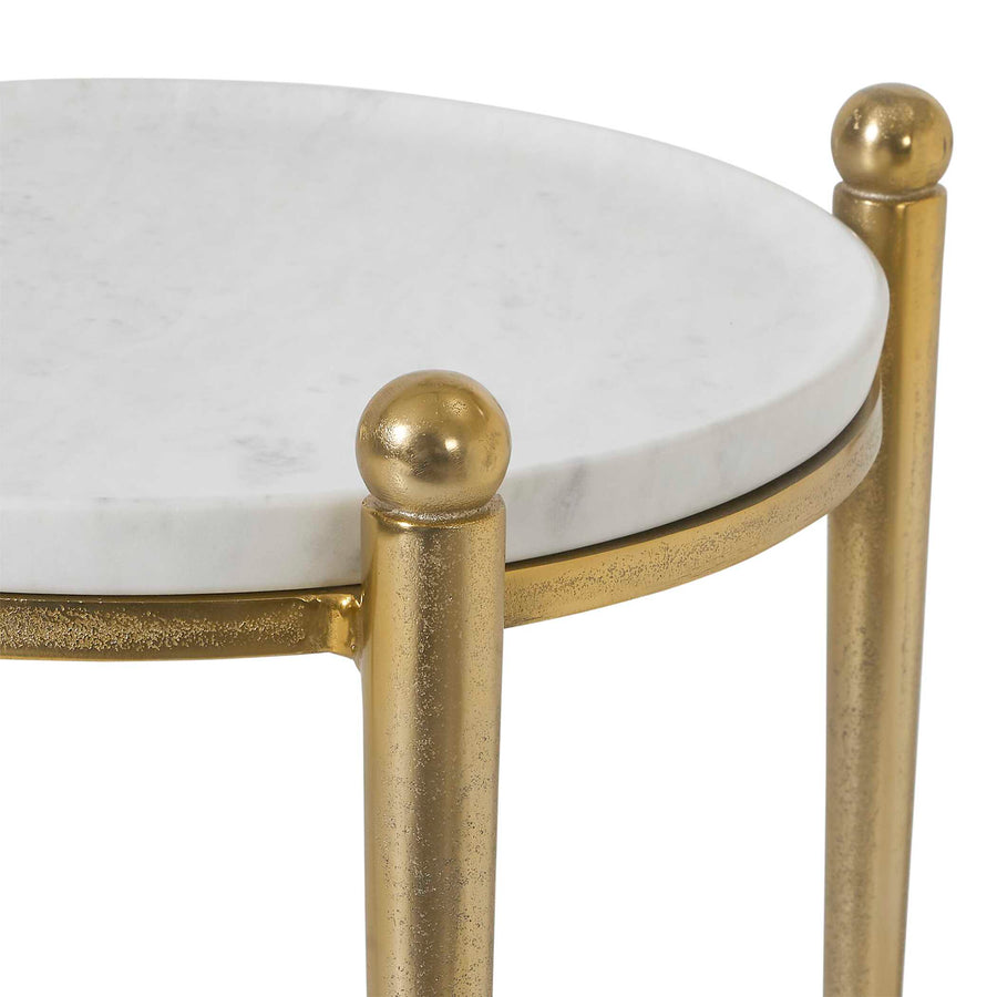NAHUNTA ANTIQUE BRASS ACCENT TABLE