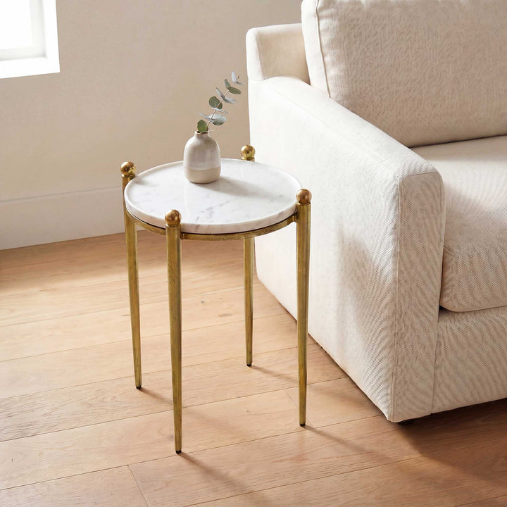 NAHUNTA ANTIQUE BRASS ACCENT TABLE