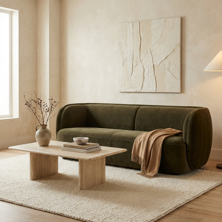 GLENN MOSS VELVET SOFA