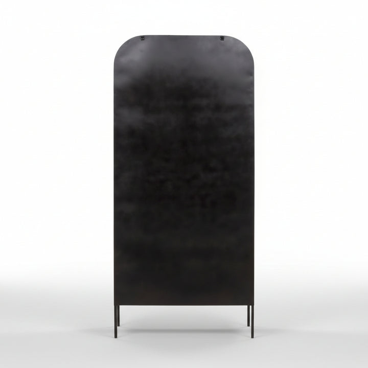 HALSEY INDUSTRIAL IRON & GLASS CABINET