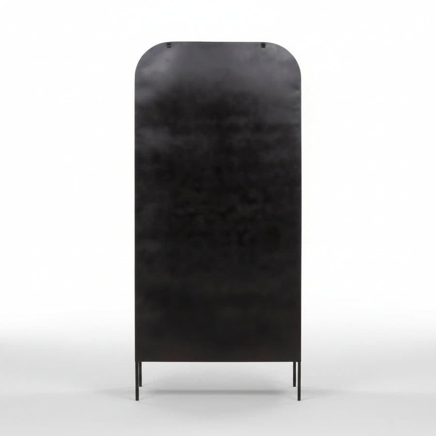 HALSEY INDUSTRIAL IRON & GLASS CABINET