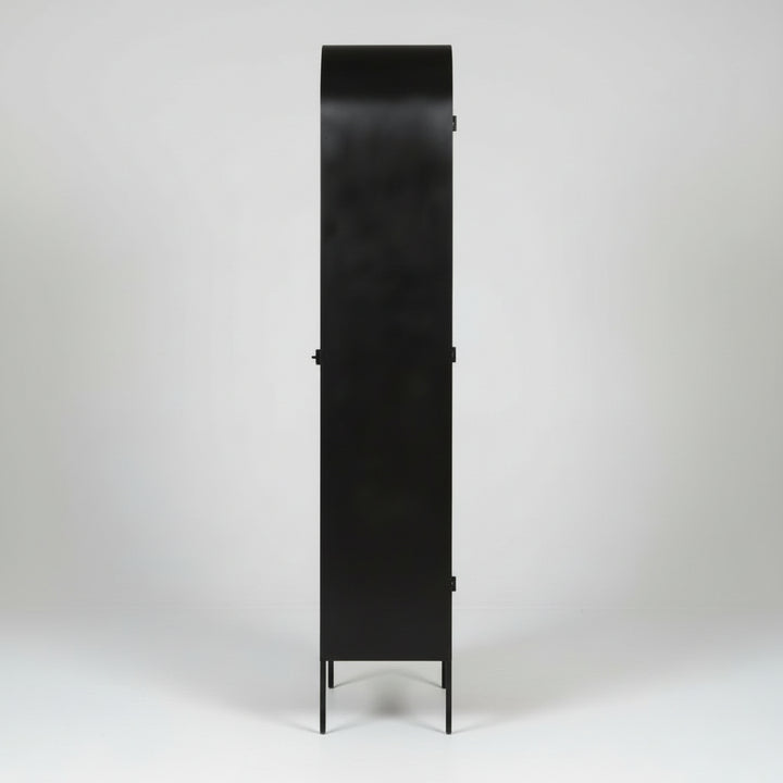 HALSEY INDUSTRIAL IRON & GLASS CABINET