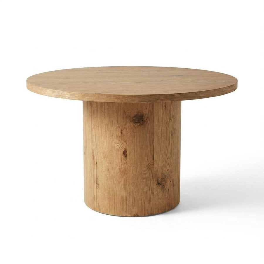 Wooden pedestal dining table