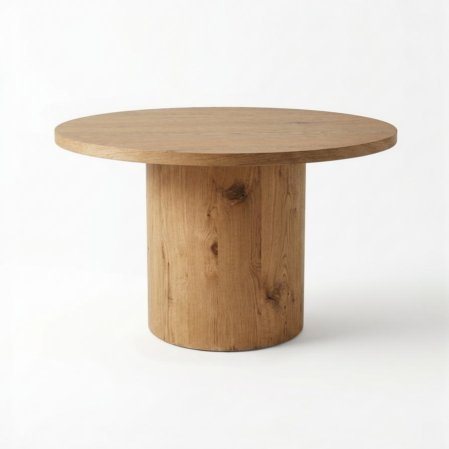 HANSEN RUSTIC OAK 48"RD DINING TABLE