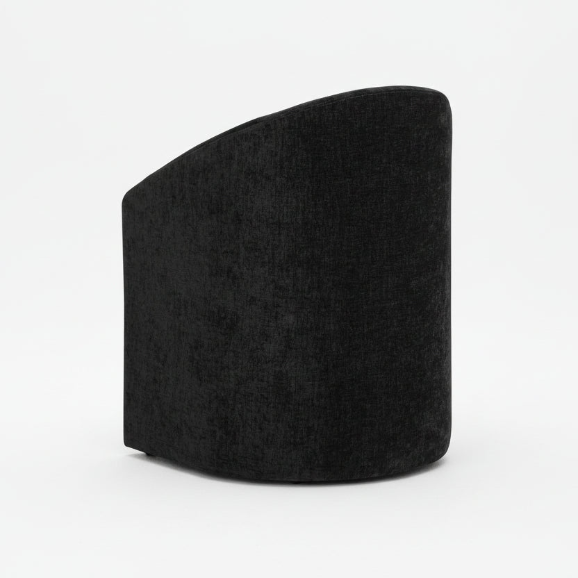 HARBOR TEXTURED VELVET ROLLING DINING CHAIR