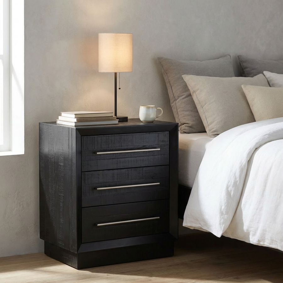 HAROLD BLACK PINE NIGHTSTAND