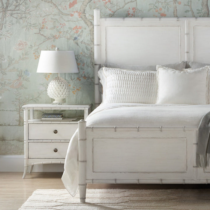 WHITE HERON OPEN SHELF NIGHTSTAND