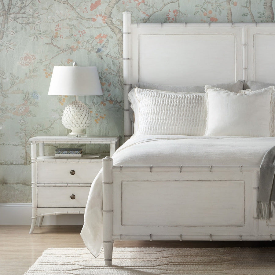 WHITE HERON OPEN SHELF NIGHTSTAND