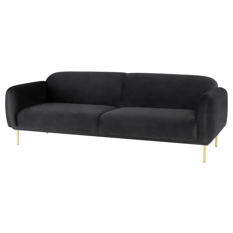 Modern Grey Sofa Brass