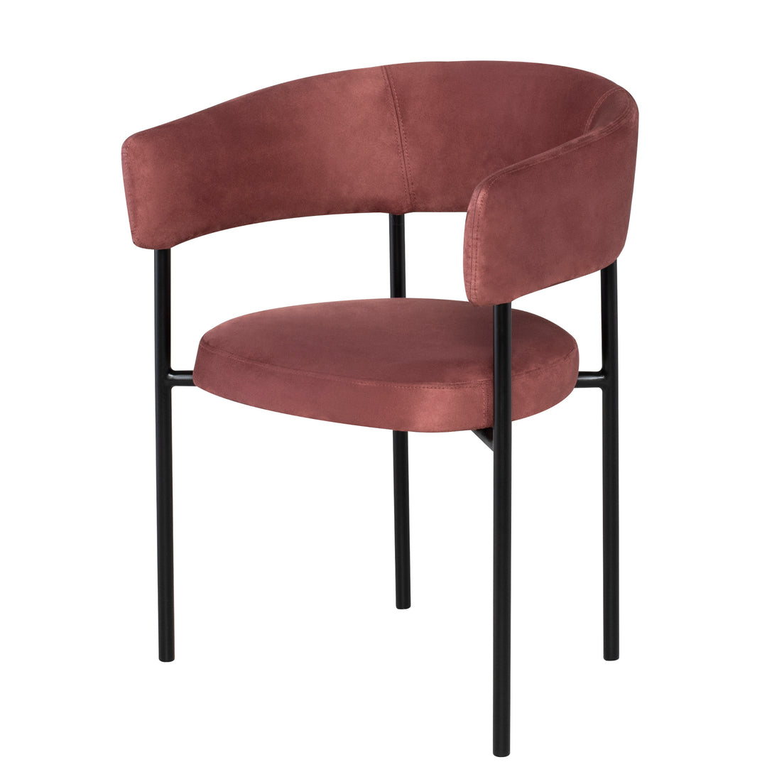 CASSIA DINING CHAIR: CHIANTI MICROSUEDE