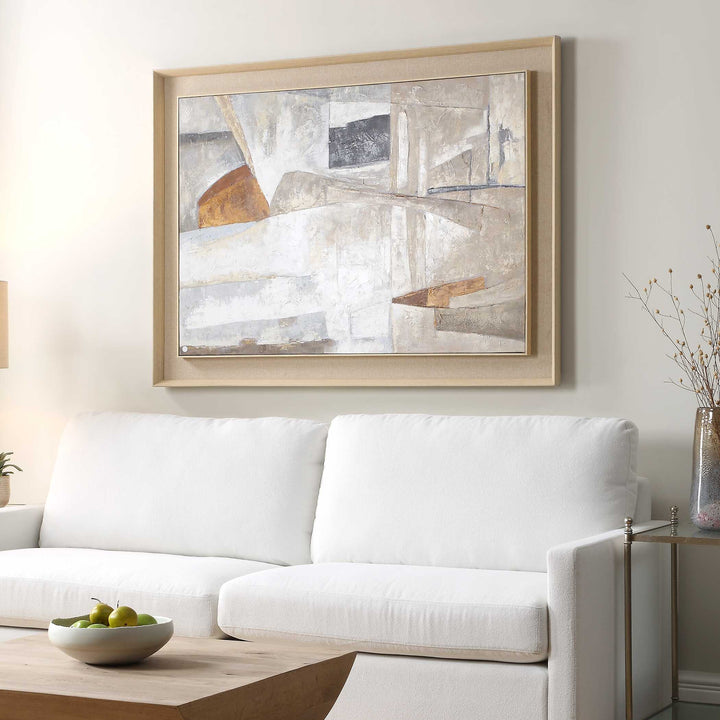 "HIDE & SEEK" HAND PAINTED LINEN MAT ART
