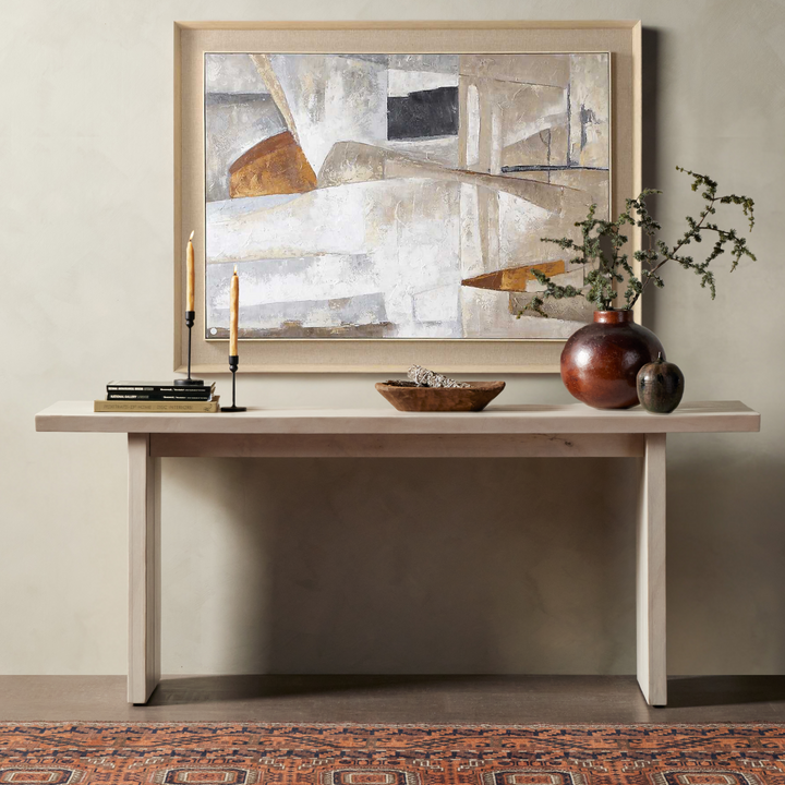 "HIDE & SEEK" HAND PAINTED LINEN MAT ART