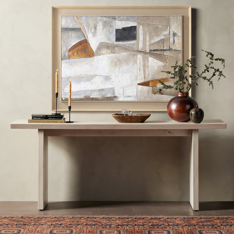 "HIDE & SEEK" HAND PAINTED LINEN MAT ART