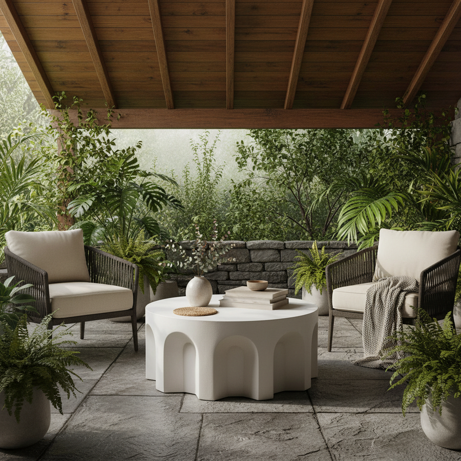 HUGO IVORY CONCRETE COFFEE TABLE