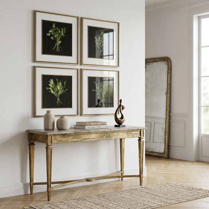 "HERBARIUM" GLASS FRAMED PRINTS | SET OF 4