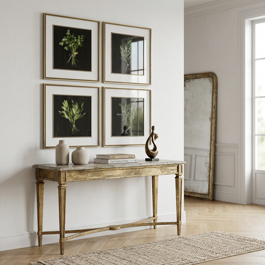 "HERBARIUM" GLASS FRAMED PRINTS | SET OF 4