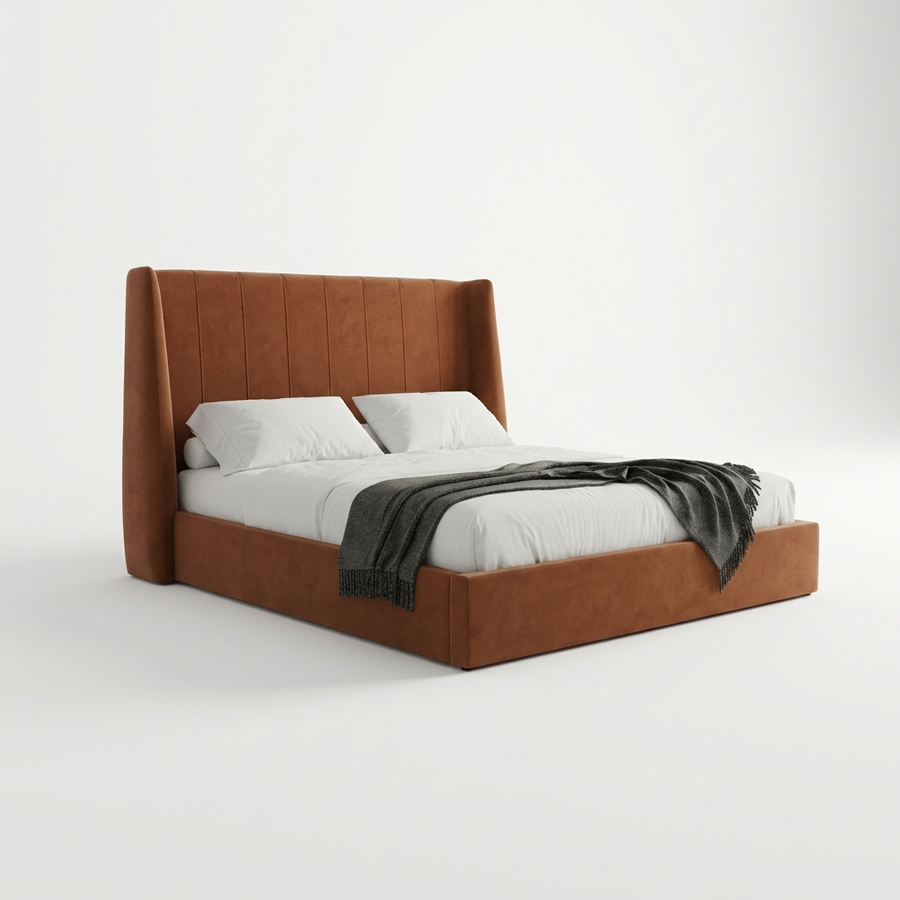 ROMA PLATFORM BED: BURNT ORANGE