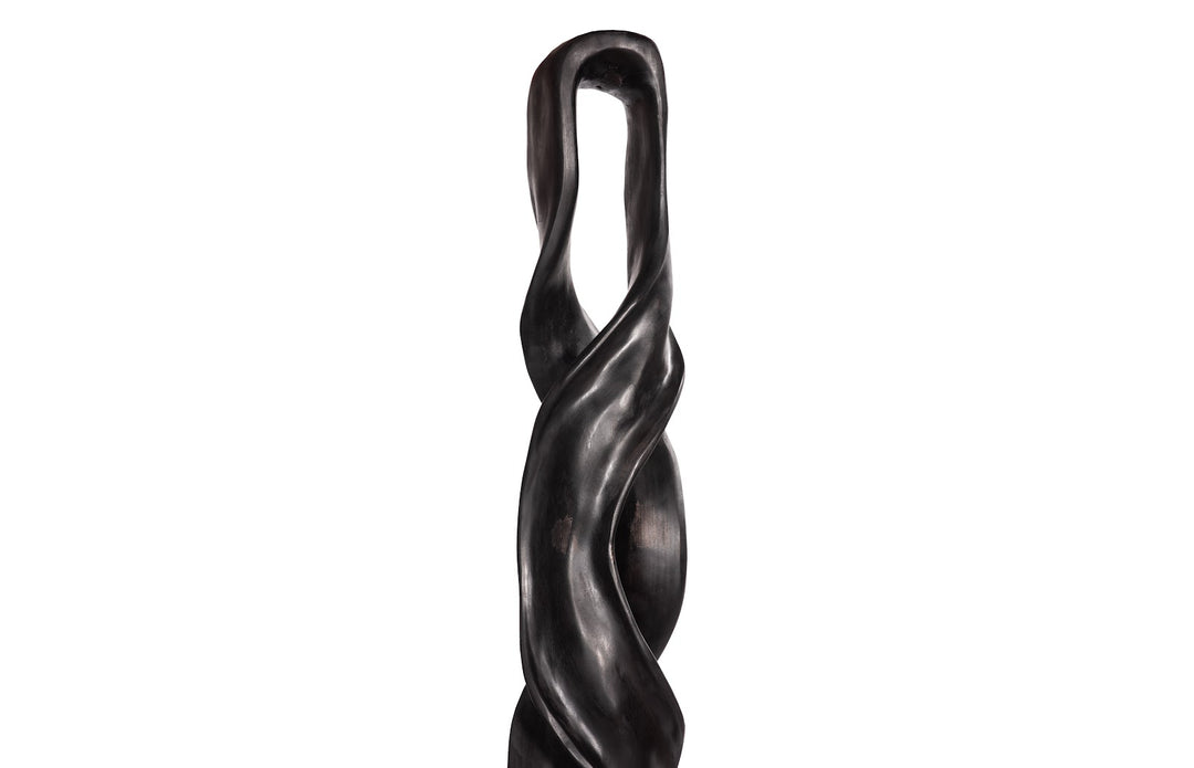 TWISTING ROOT SCULPTURE, BLACK