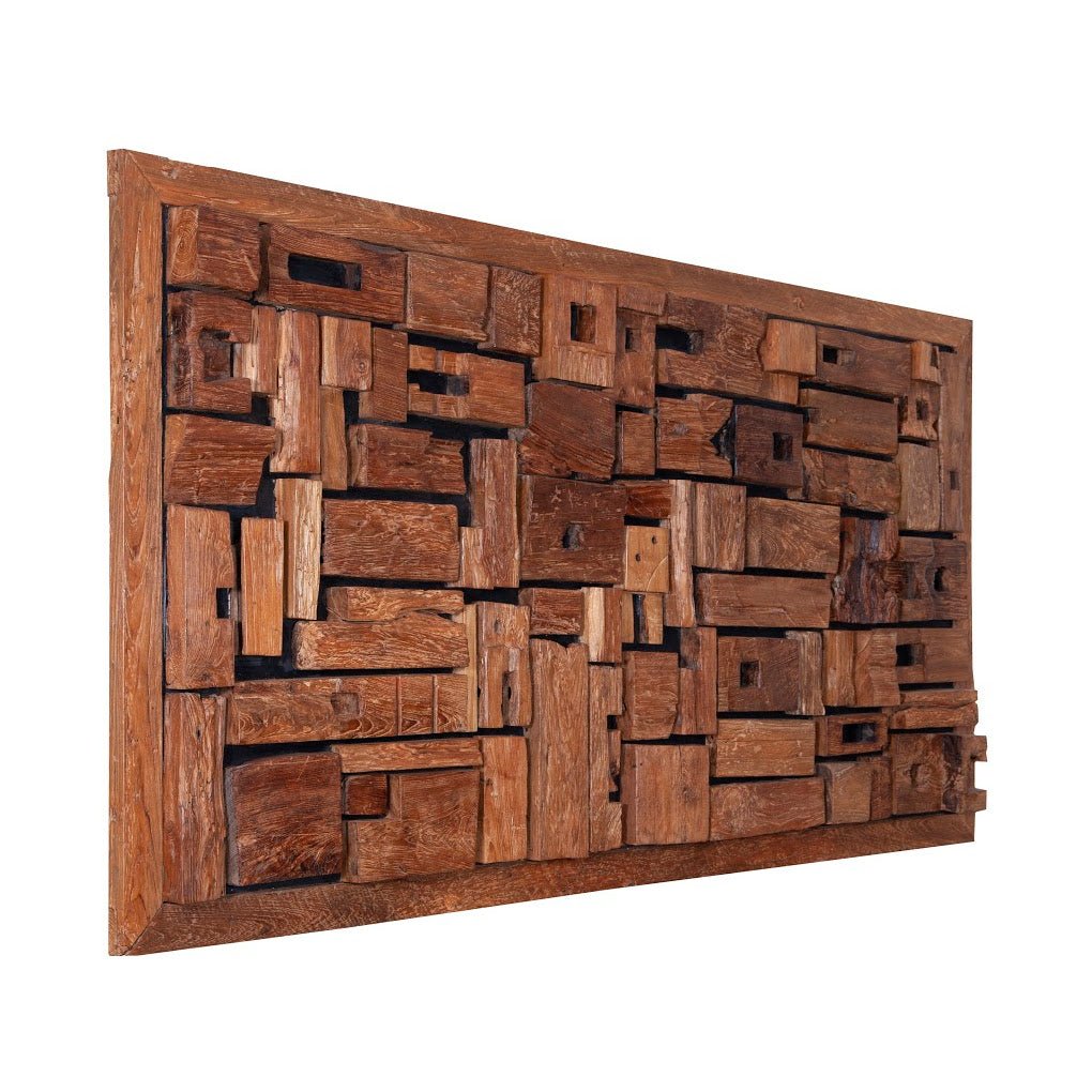 ASKEN RECLAIMED WOOD WALL ART LG