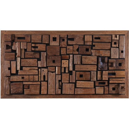 ASKEN RECLAIMED WOOD WALL ART LG