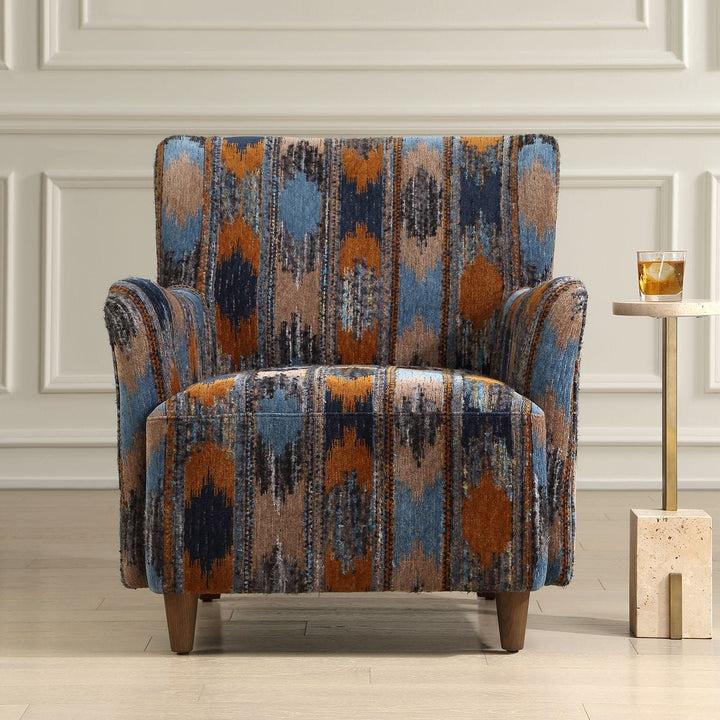 IKAT TEXTURED CHENILLE ARM CHAIR