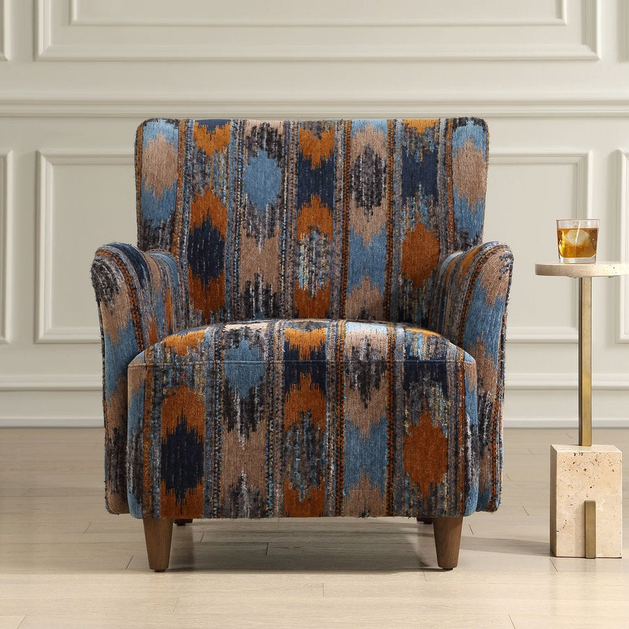 IKAT TEXTURED CHENILLE ARM CHAIR