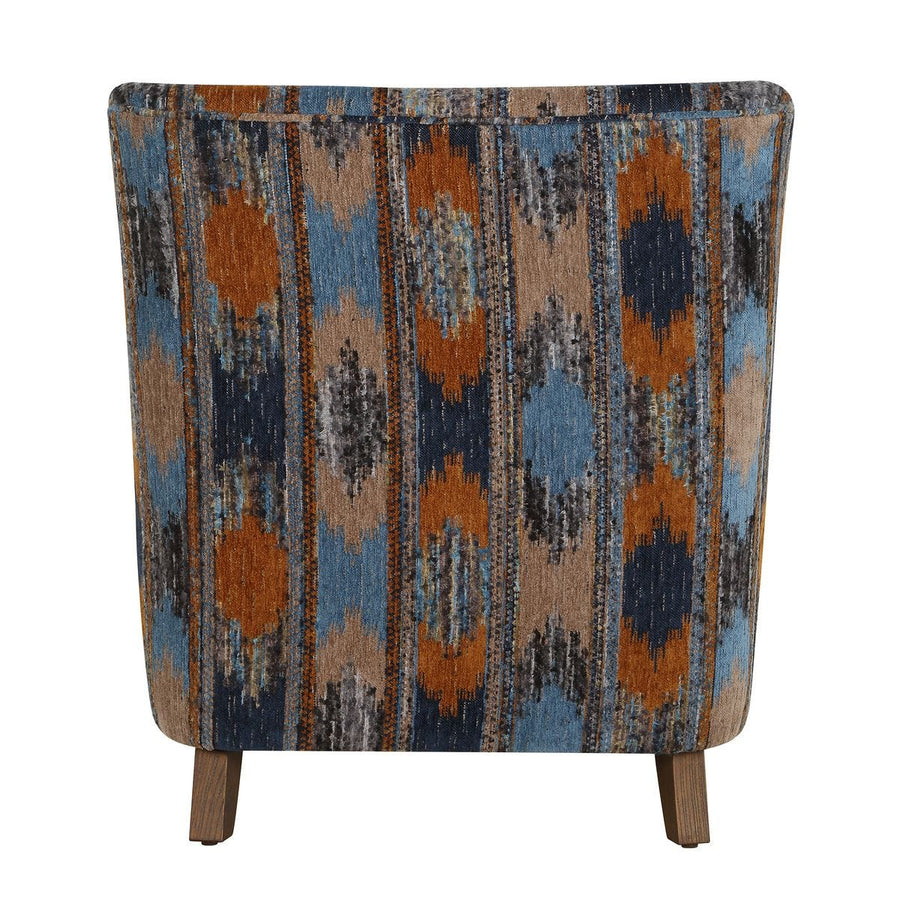 IKAT TEXTURED CHENILLE ARM CHAIR