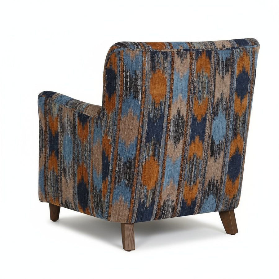 IKAT TEXTURED CHENILLE ARM CHAIR