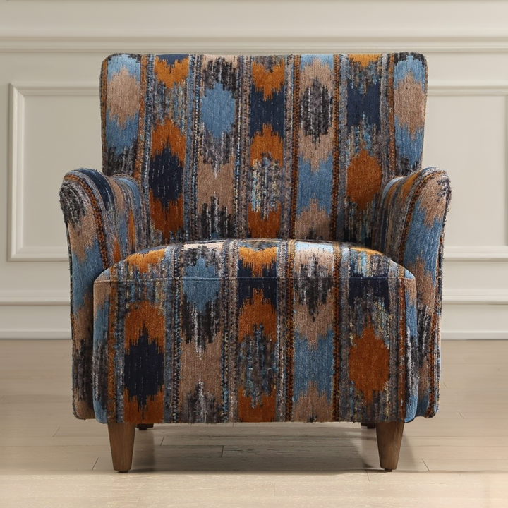 IKAT TEXTURED CHENILLE ARM CHAIR