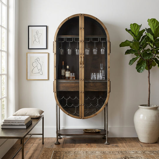 tall bar cabinet
