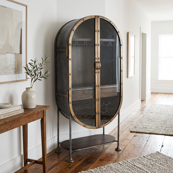 MELBOURNE INDUSTRIAL IRON BAR CABINET