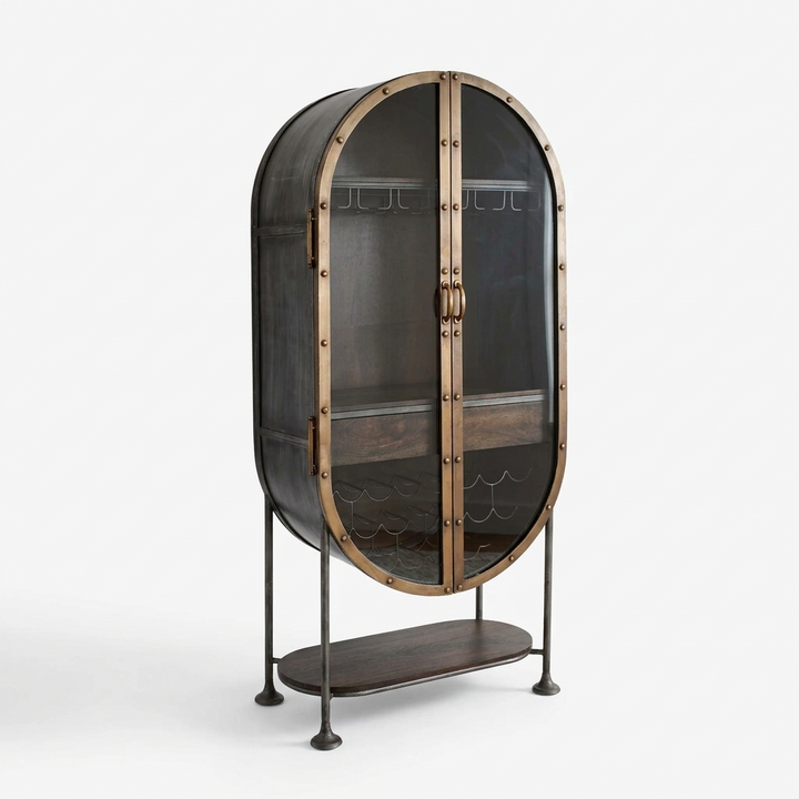 MELBOURNE INDUSTRIAL IRON BAR CABINET