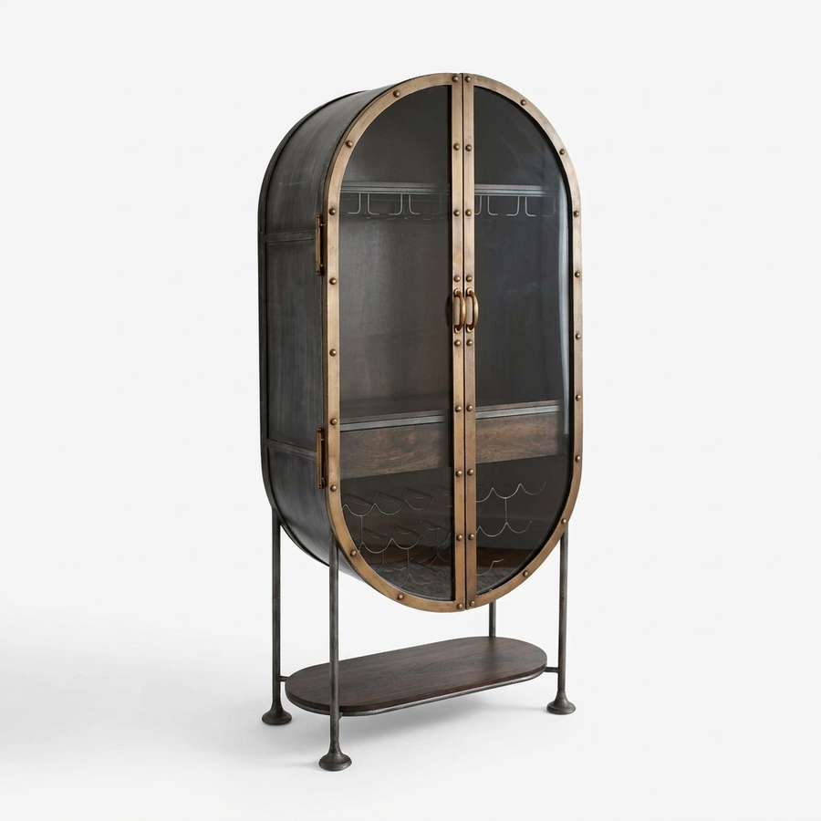 MELBOURNE INDUSTRIAL IRON BAR CABINET
