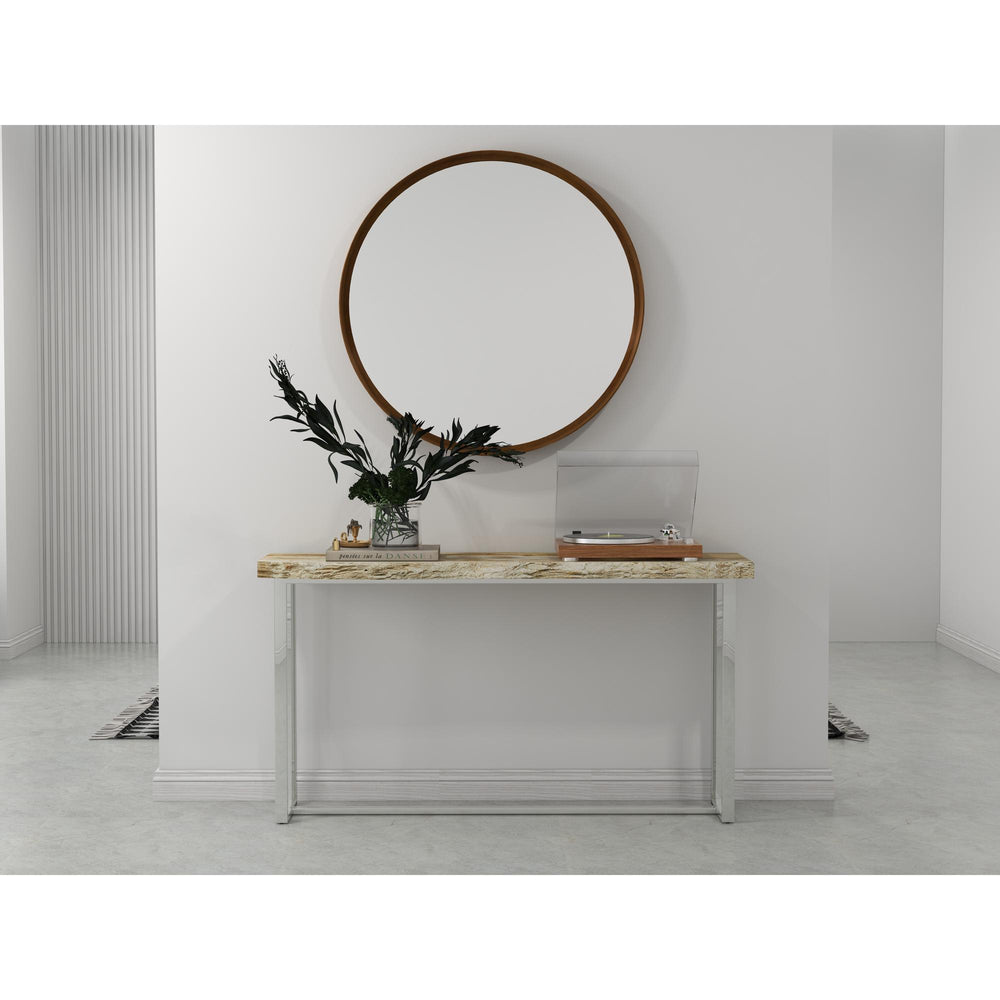 Natural Wood Console Table